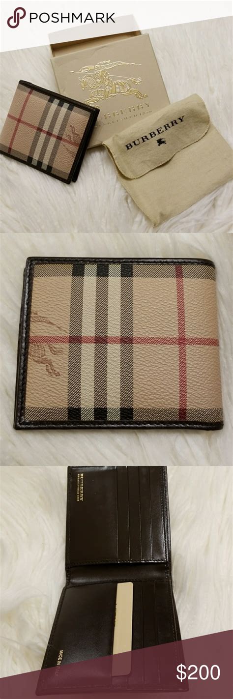 burberry billfold wallet|Burberry men's wallet card holder.